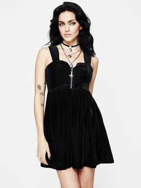 NWT Disturbia heartless zip front mini dress uk 12/ us 8